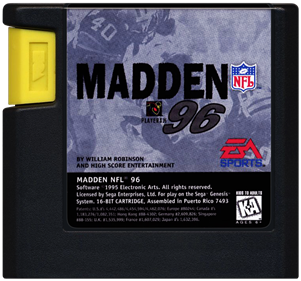Madden NFL 96 - Cart - Front Image