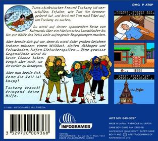 Tintin in Tibet - Box - Back Image