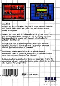 Zillion - Box - Back Image
