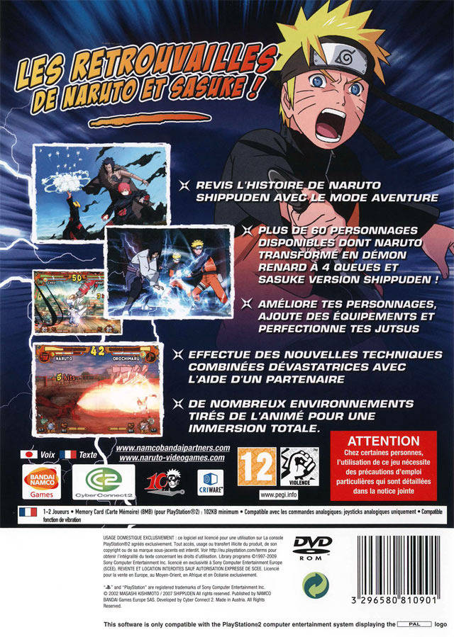 Naruto Shippuden - Ultimate Ninja 5 (Europe) ROM (ISO) Download for Sony Playstation  2 / PS2 