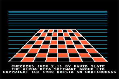 Checkers: Version 2.1 - Screenshot - Game Title Image