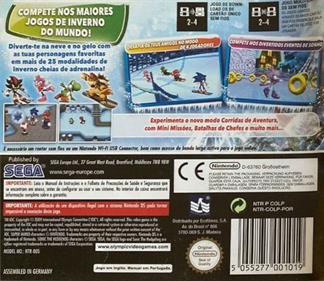 Mario & Sonic at the Olympic Winter Games - Box - Back Image