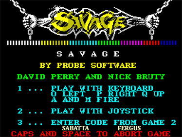 Savage - Screenshot - Game Select Image