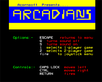 Arcadians - Screenshot - Game Select Image
