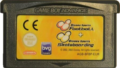 2 Disney Games: Disney Sports: Football & Disney Sports: Skateboarding - Cart - Front Image
