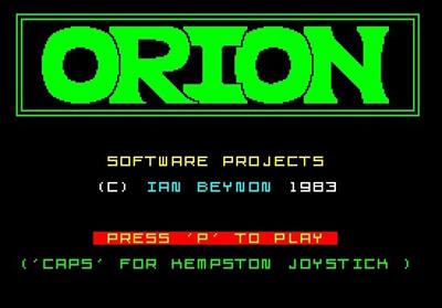 Orion - Screenshot - Game Title Image