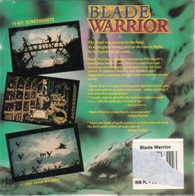 Blade Warrior - Box - Back Image