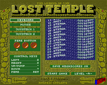 The Legend of the Lost Temple - Screenshot - Game Select