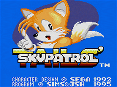 Tails' Skypatrol - Screenshot - Game Title Image
