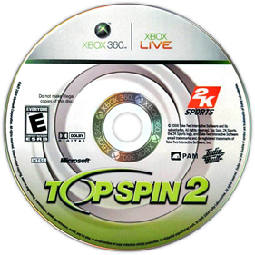 Top Spin 2 - Disc Image