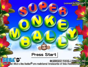 Super Monkey Ball - Screenshot - Game Title Image