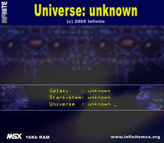 Universe: Unknown
