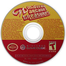 Midway Arcade Treasures - Disc Image