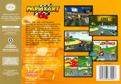 Mario Kart 64 - Box - Back Image