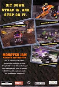 Monster Jam: Maximum Destruction - Box - Back Image