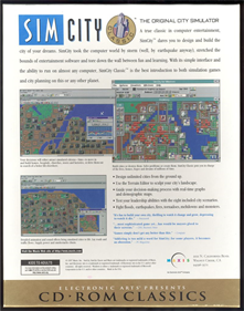 SimCity (1995) - Box - Back Image