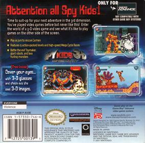 Spy Kids 3-D: Game Over - Box - Back Image