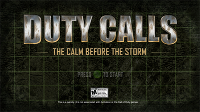Duty Calls: The Calm Before the Storm - Screenshot - Game Title Image