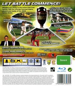 Ashes Cricket 2009 - Box - Back Image