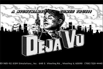 Deja Vu: A Nightmare Comes True!! - Screenshot - Game Title Image