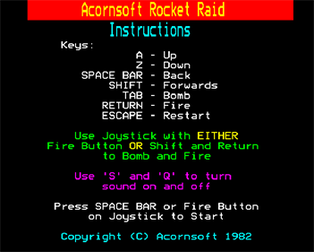 Rocket Raid - Screenshot - Game Select Image