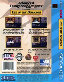 Advanced Dungeons & Dragons: Eye of the Beholder - Fanart - Box - Back