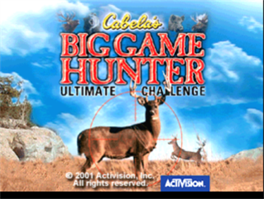 Cabela's Big Game Hunter: Ultimate Challenge - Screenshot - Game Title Image