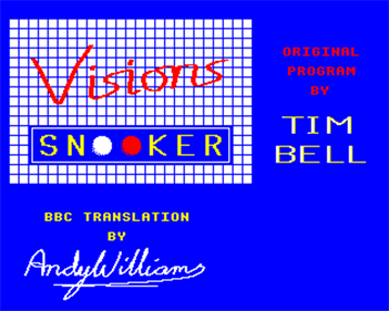 Snooker (Visions) - Screenshot - Game Title Image