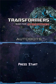 Transformers: War for Cybertron: Autobots - Screenshot - Game Title Image