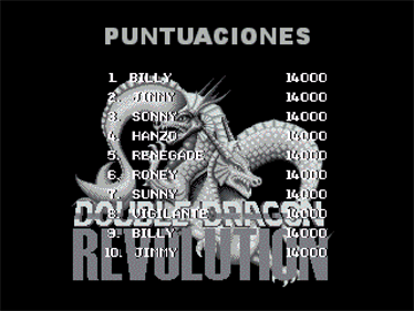 Double Dragon Revolution - Screenshot - High Scores Image