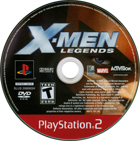 X-Men Legends - Disc Image