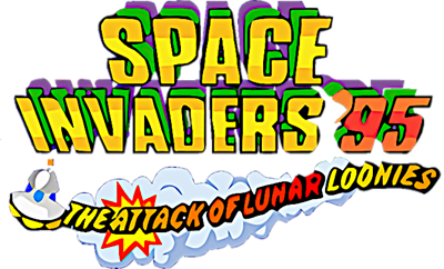 Space Invaders '95: The Attack of Lunar Loonies - Clear Logo Image