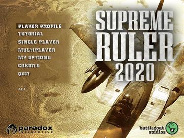 Supreme Ruler 2020  - Screenshot - Game Title Image