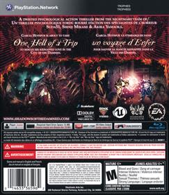 Shadows of the Damned - Box - Back Image
