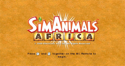 SimAnimals Africa - Screenshot - Game Title Image