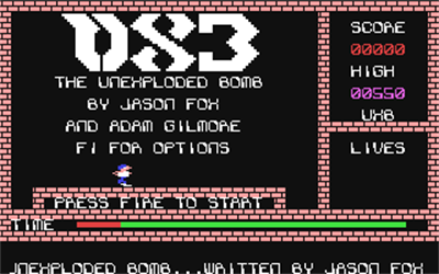 UXB: The Unexploded Bomb - Screenshot - Game Title Image