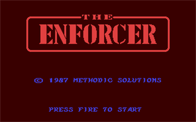 The Enforcer (Aackosoft) - Screenshot - Game Title Image