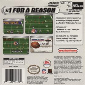 Madden NFL 2002 - Box - Back Image