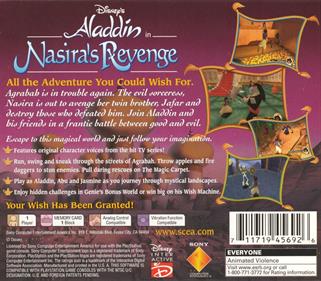 Aladdin in Nasira's Revenge - Box - Back Image