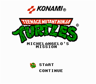 Teenage Mutant Ninja Turtles: Michelangelo's Mission - Screenshot - Game Title Image