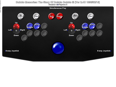 Bubble Memories: The Story of Bubble Bobble III - Arcade - Controls Information Image
