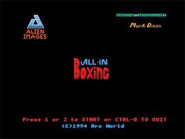 All-In Boxing - Screenshot - Game Title Image