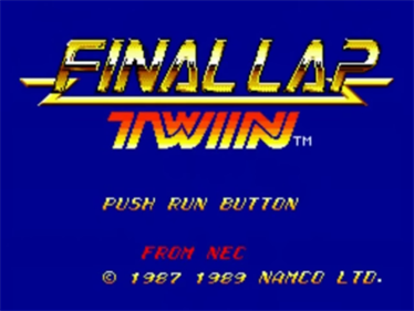 Final Lap Twin - Screenshot - Game Title Image
