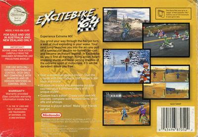 Excitebike 64 - Box - Back Image