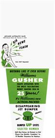 Gusher - Advertisement Flyer - Back Image