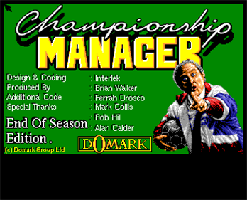 Championship Manager 94: End of 1994 Season Data Up-date Disk - Screenshot - Game Title
