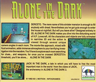 Alone in the Dark - Box - Back Image