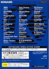 Keyboardmania  - Box - Back Image