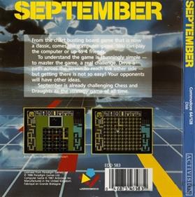September - Box - Back Image