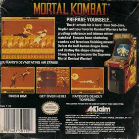 Mortal Kombat - Box - Back Image